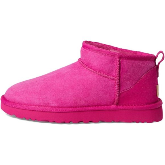 UGG Women's Dark Peony​ Rounded Toe Sheepskin Lining Classic Ultra Mini Boot - Picture 4 of 7